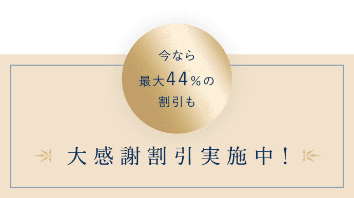 大感謝割引実施中！