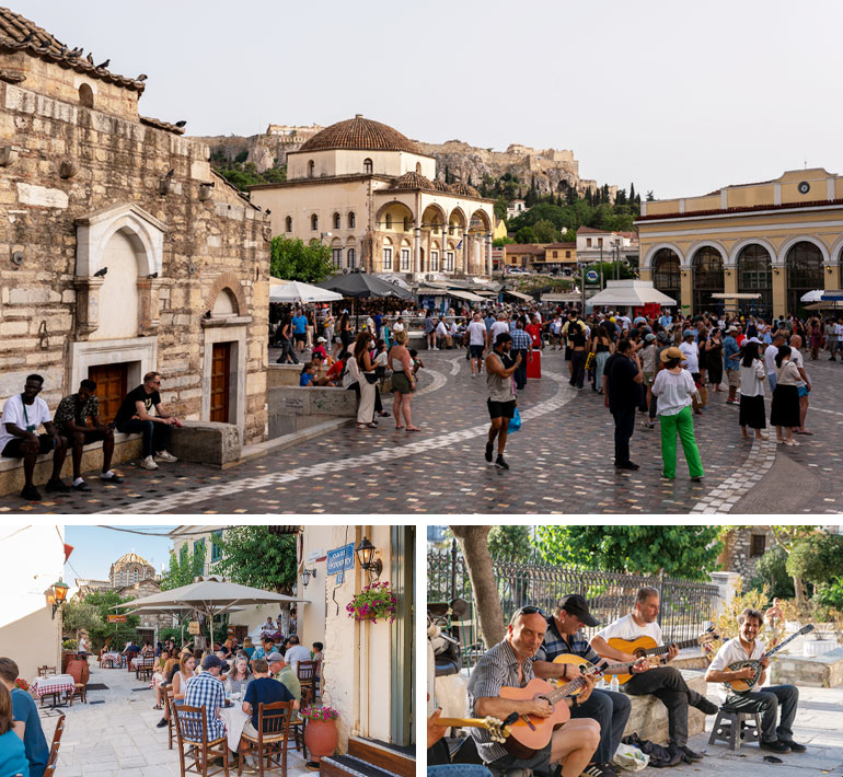 外港として栄えるピレウスから、古代ギリシャ文明に彩られたアテネの地へ。在りし日の栄華を伝える壮大な遺跡群を舞台に花開いた、哲学や歴史、数学などの学問や芸術文化。そして想像力をかき立てる神話の数々が、私たちを惹きつけます。歴史を重ねた石畳の街並みを歩けば、「街そのものが博物館」と言われるアテネの魅力を存分に感じられるでしょう。